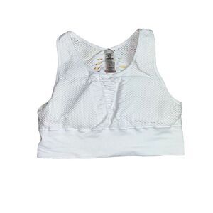 MONO B White Padded Sports Bra Size Large